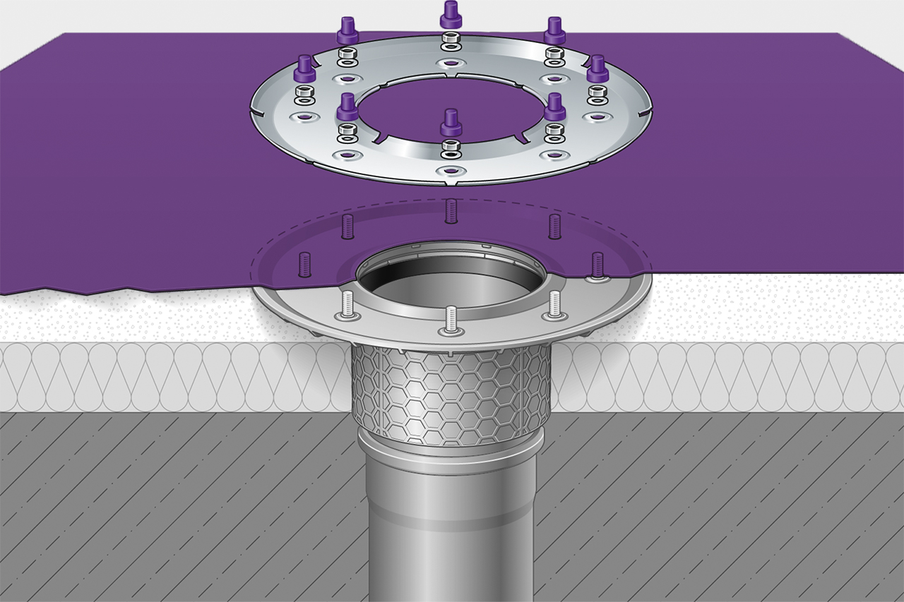 Étape 1 : Pose de la membrane d'étanchéité