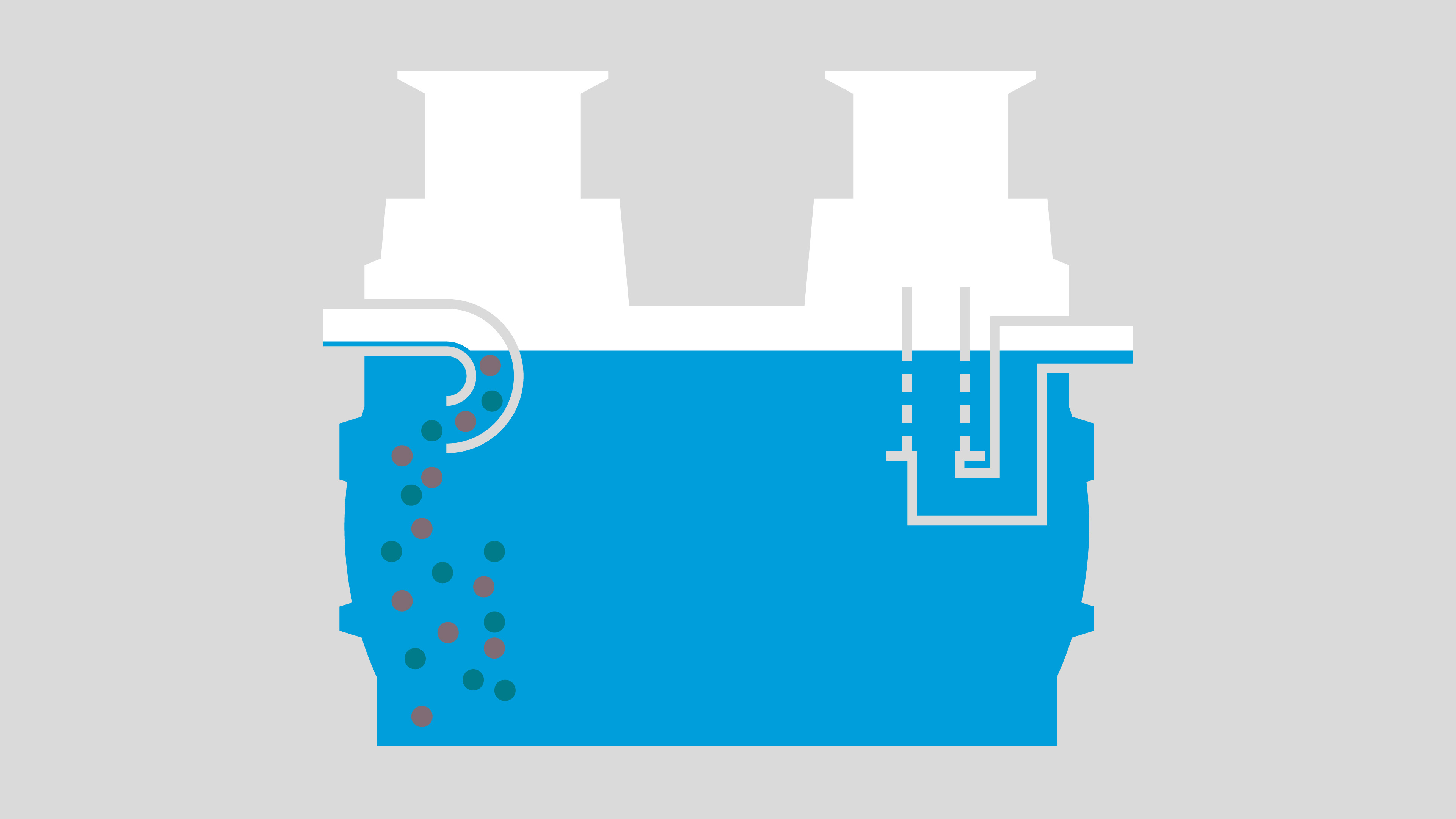 Esquisse : rejet des eaux usées dans le séparateur d'effluents légers