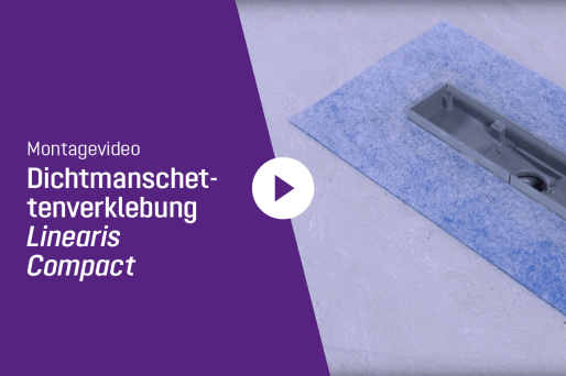 Vidéo : pose des manchons d'étanchéité du caniveau de douche Linearis Compact