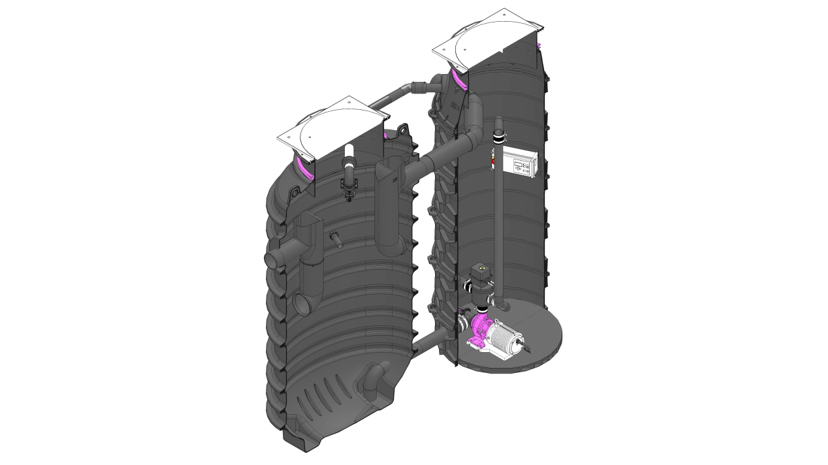 Dessin technique du séparateur à graisses IL Dessin technique du séparateur à graisses IL