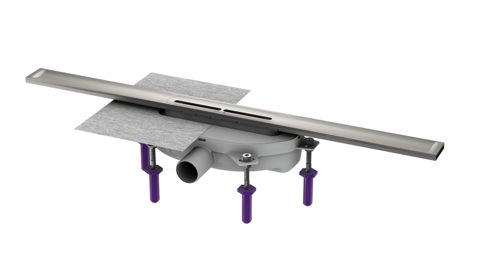 Caniveau de douche Linearis Infinity 60 avec caniveau en acier inoxydable