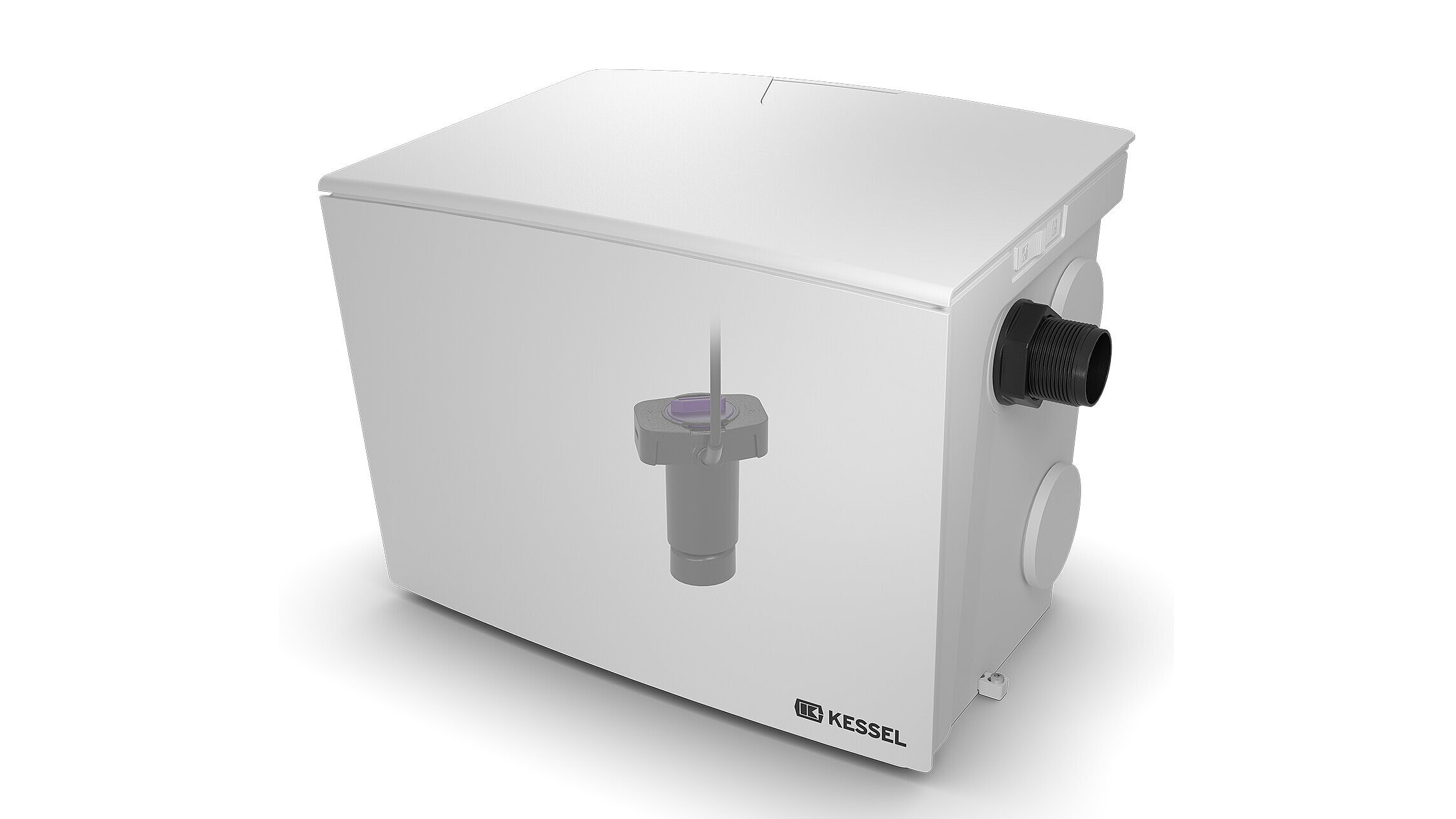 Einstellbares Nutzvolumen durch höhenverstellbaren Schwimmer