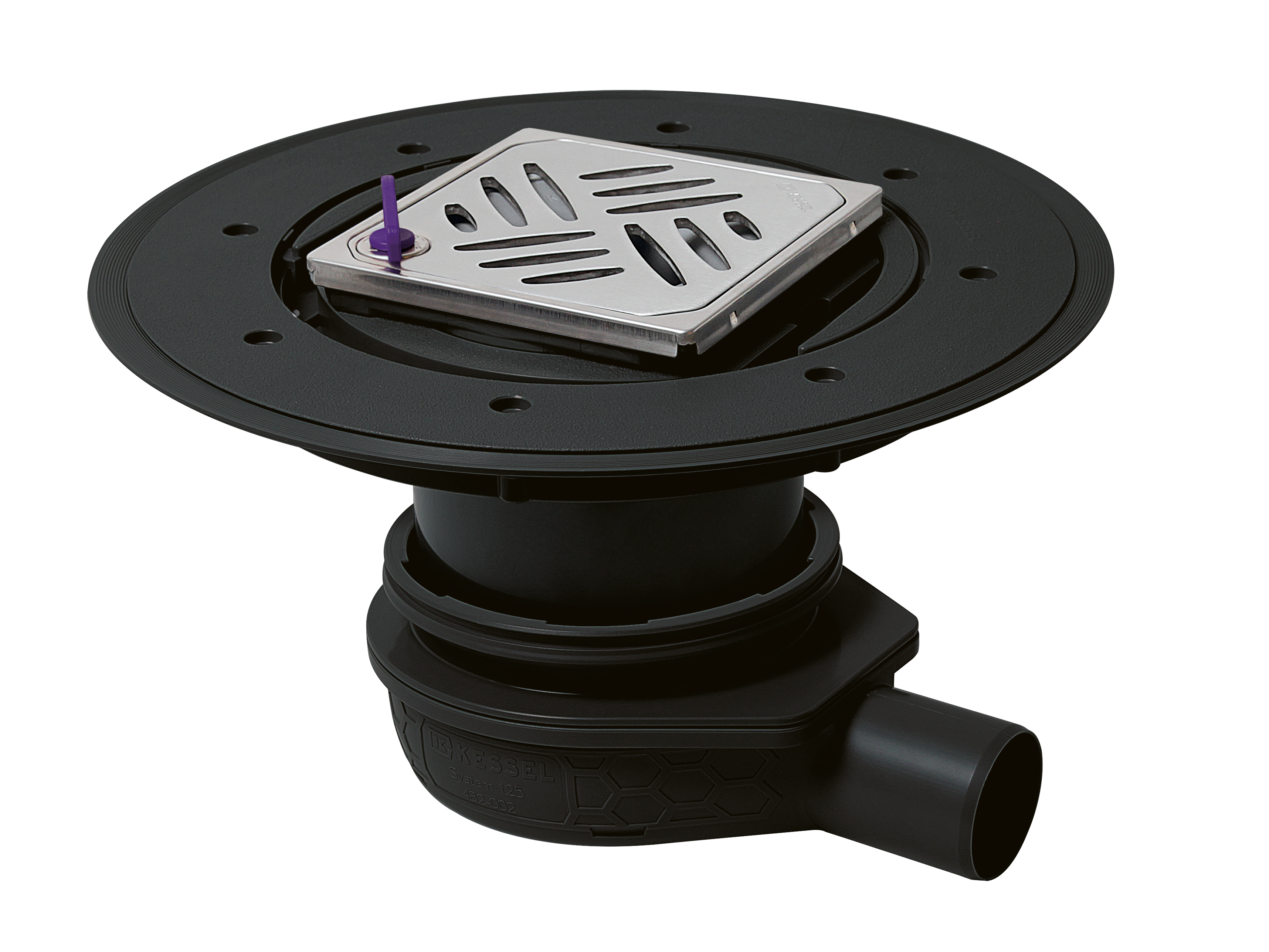 Badablauf Der Ultraflache 79, DN 50 mit Variofix-Aufsatz, mit Designrost Kessel und Lock & Lift-Verriegelungssystem Badablauf Der Ultraflache 79, DN 50 mit Variofix-Aufsatz, mit Designrost Kessel und Lock & Lift-Verriegelungssystem