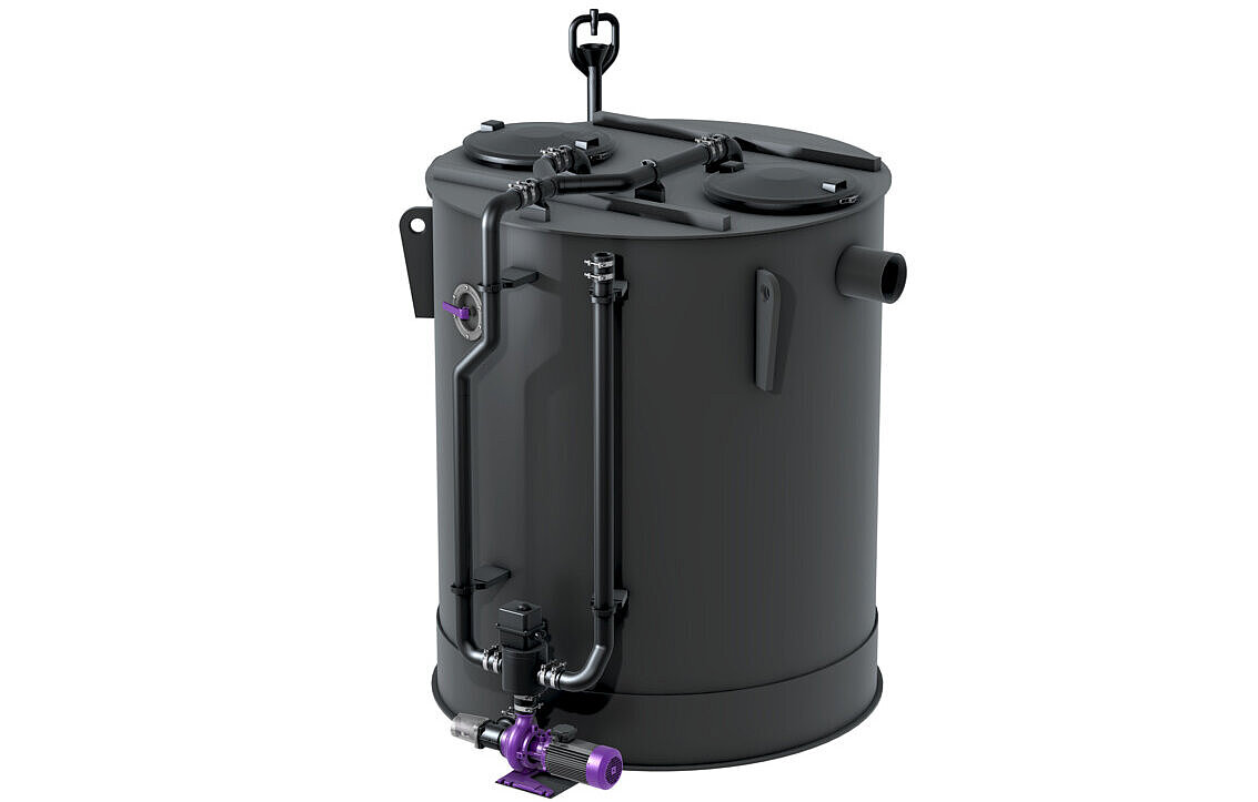 Fettabscheider EasyClean round free Auto Mix & Pump
