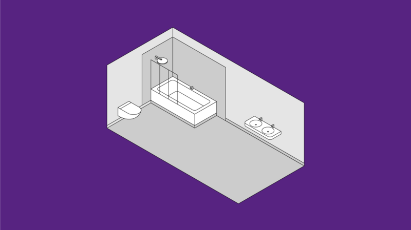 Esquisse de plan de salle de bains
