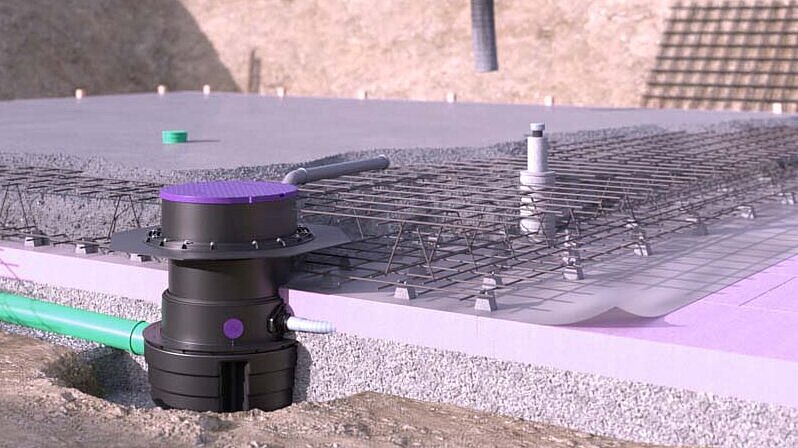 Hebeanlage Aqualift F Compact, Einbau Bodenplatte Hebeanlage Aqualift F Compact, Einbau Bodenplatte