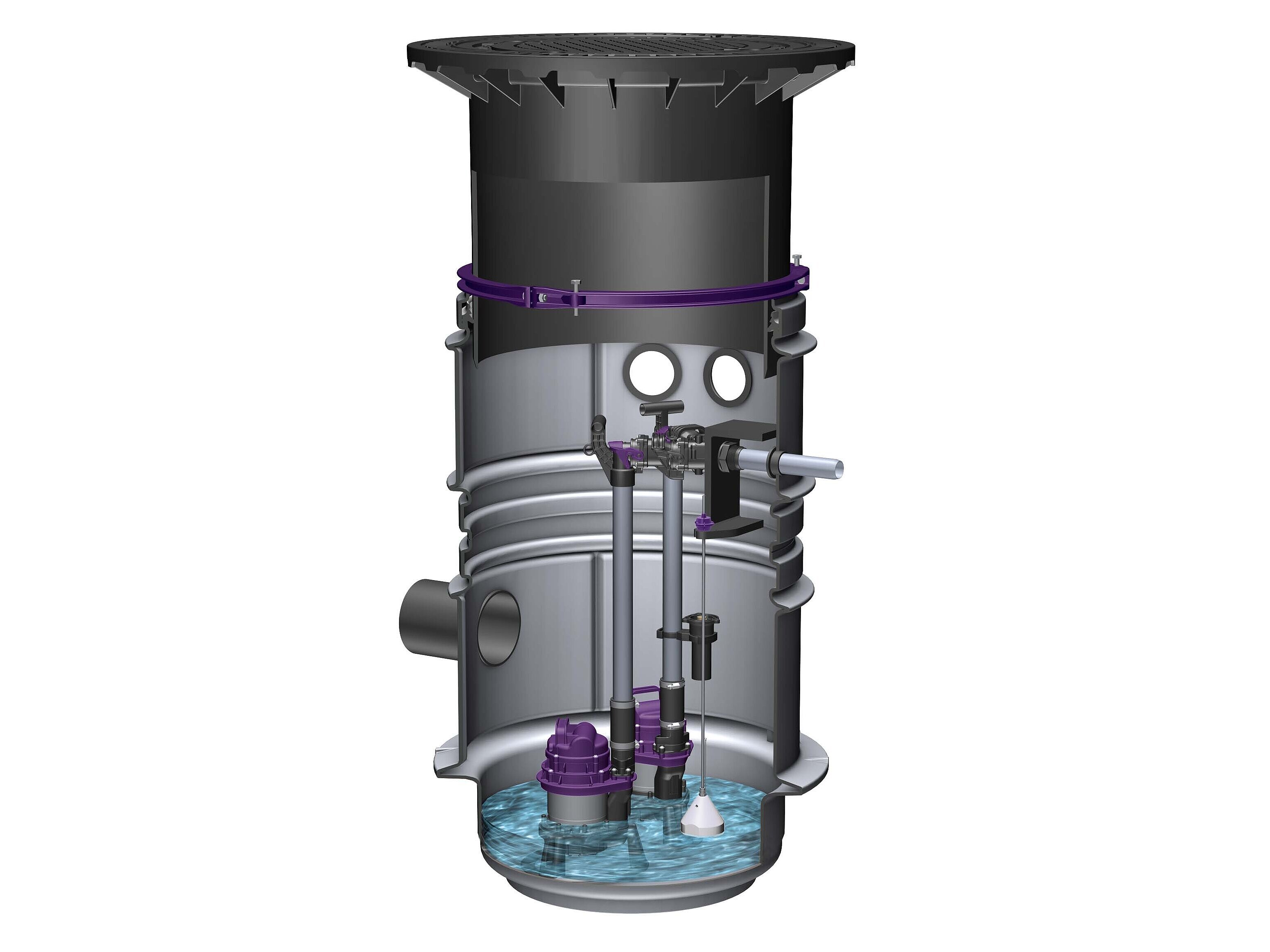 Pumpstation Aquapump Medium, für fäkalienhaltiges Abwasser