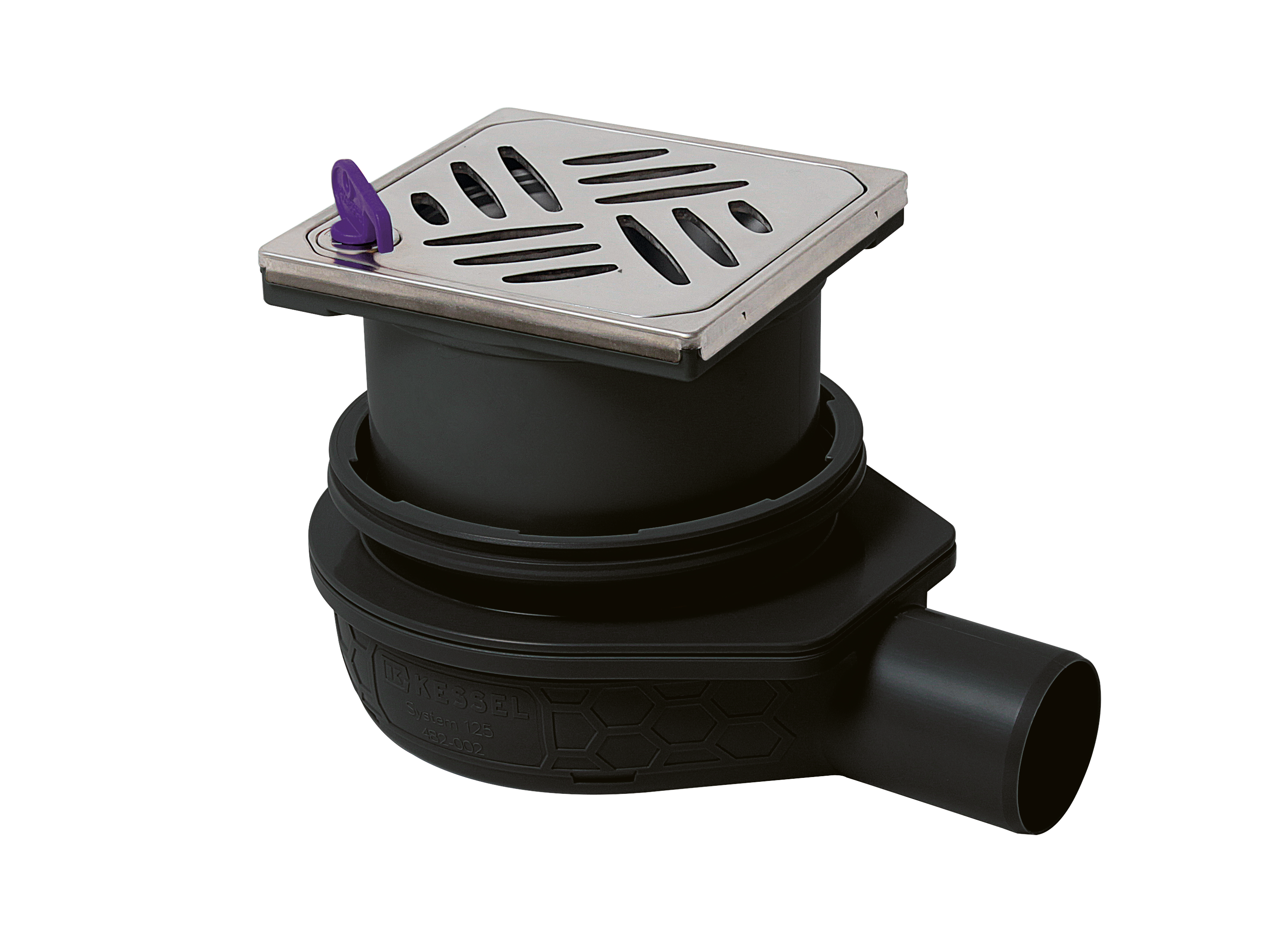 Badablauf Der Ultraflache 79, DN 50 mit Designrost Kessel mit Lock & Lift-Verriegelungssystem, mit Megastop Badablauf Der Ultraflache 79, DN 50 mit Designrost Kessel mit Lock & Lift-Verriegelungssystem, mit Megastop