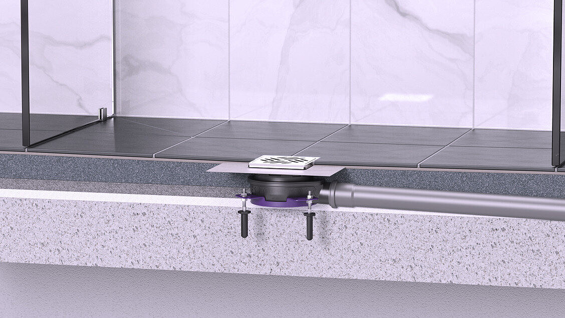 Pour les particuliers : siphon de salle d'eau « L'ultraplat » avec grille à fentes, sans système de verrouillage « Lock & Lift ». Pour les particuliers : siphon de salle d'eau « L'ultraplat » avec grille à fentes, sans système de verrouillage « Lock & Lift ».