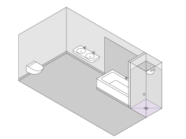 Salle de bains attenante avec baignoire sans douche et douche à l'italienne avec paroi de douche. Salle de bains attenante avec baignoire sans douche et douche à l'italienne avec paroi de douche.