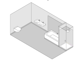 Salle de bains privative avec baignoire sans douche et receveur de douche avec paroi de douche. Salle de bains privative avec baignoire sans douche et receveur de douche avec paroi de douche.