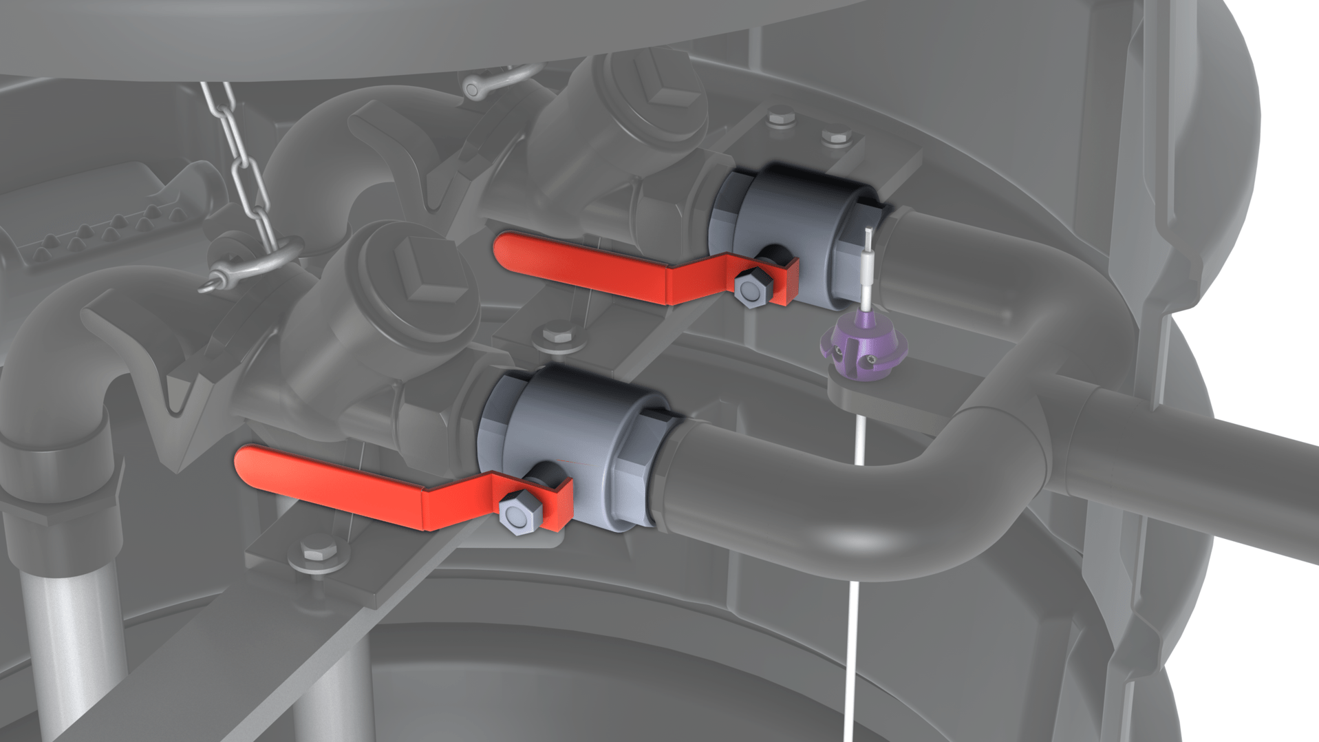 Pumpstation Aquapump XL Basic Detailansicht Rückflussverhinderer